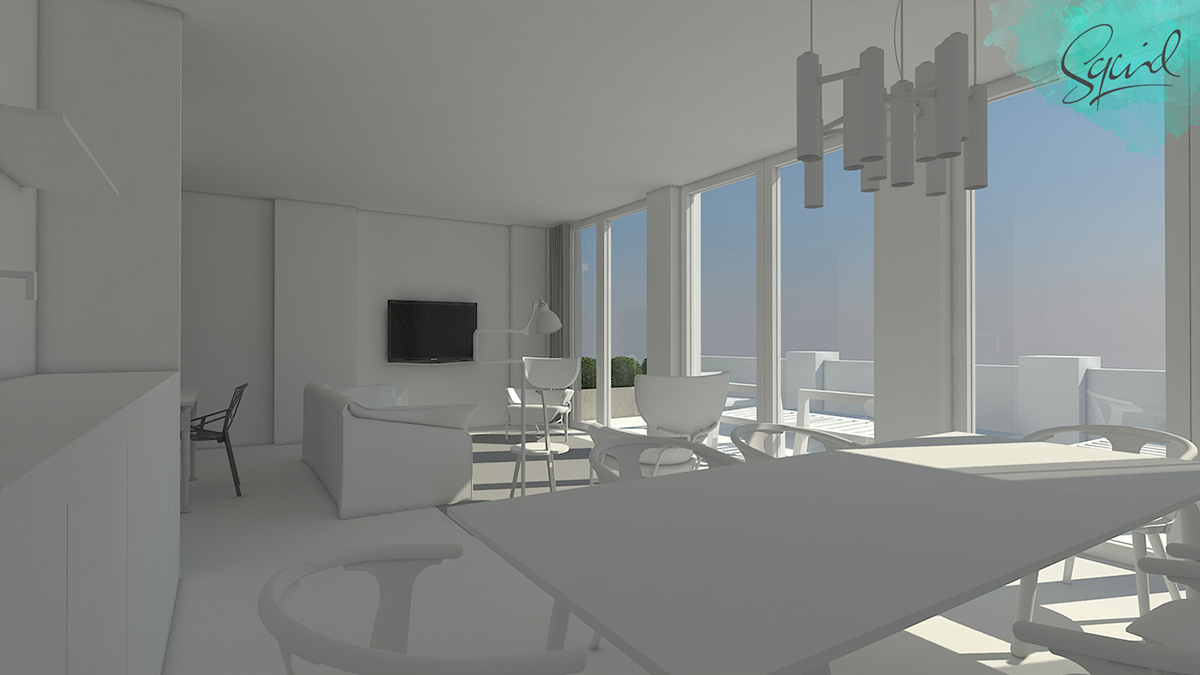 design diseño hotel Russia Style room CG 3D Render Squid model refined amazing photorealistic