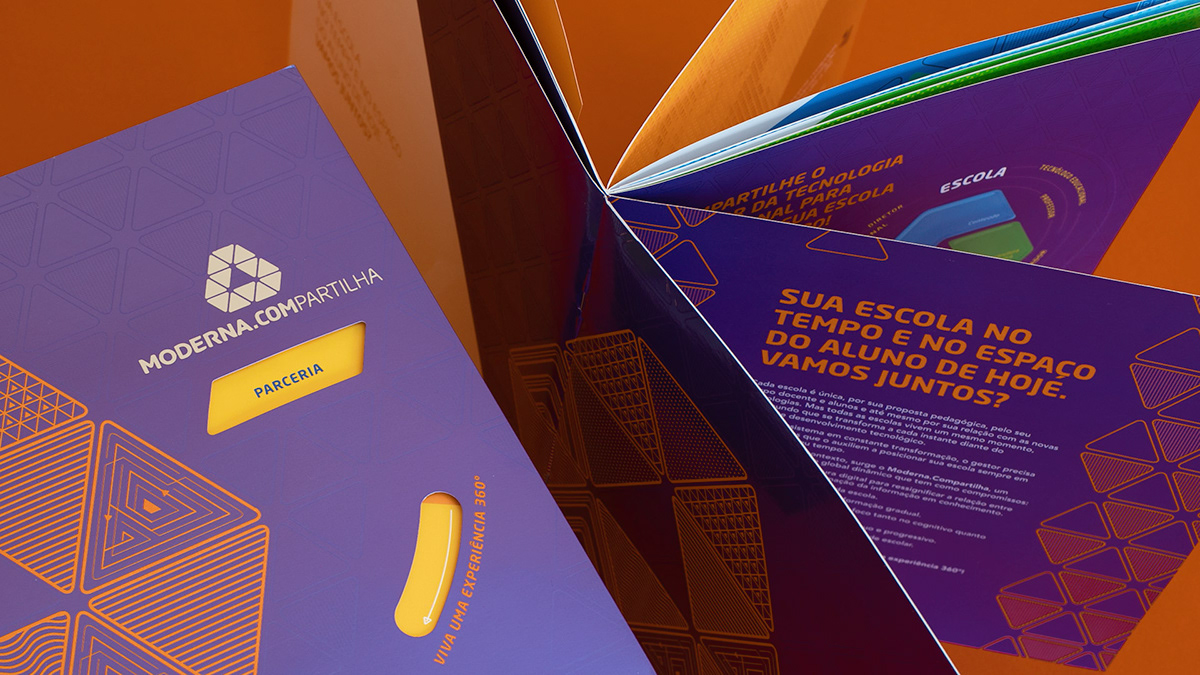 catalogo faca especial cartaz tecnologia educação Moderna Compartilha Apis Design