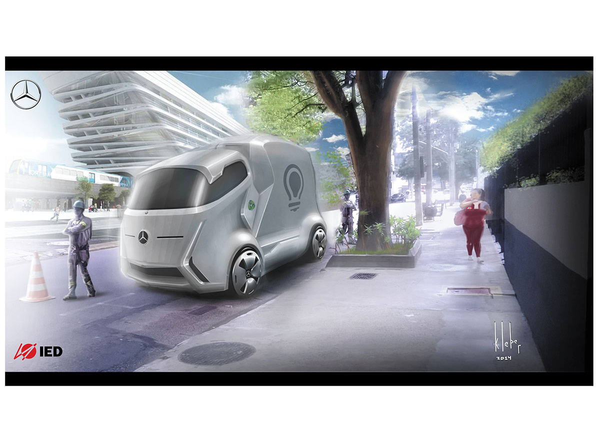 Transportation Design ied Truck concept sketch mercedes Benz car accelo
