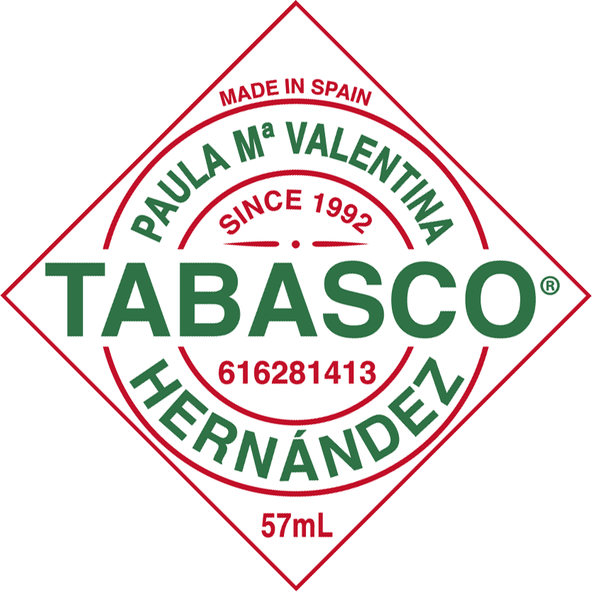 Tarjeta de visita Original tabasco packagin etiqueta botella salsa PICANTE paula hernández tabasco