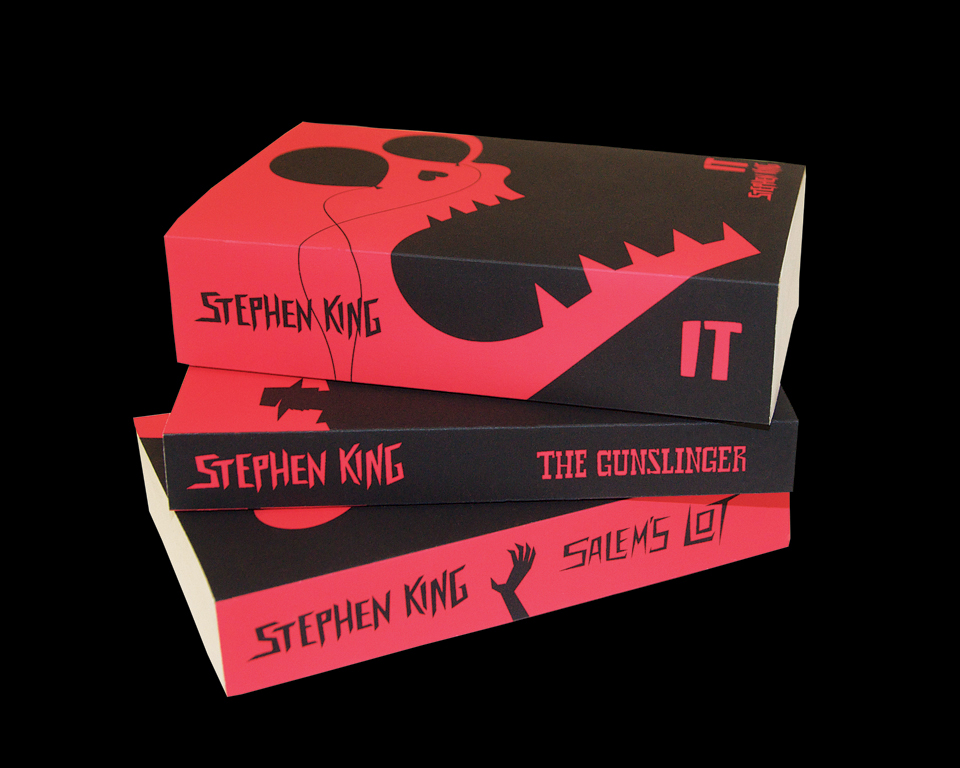 stephen king Stephen King book covers book covers red black vector simple horror