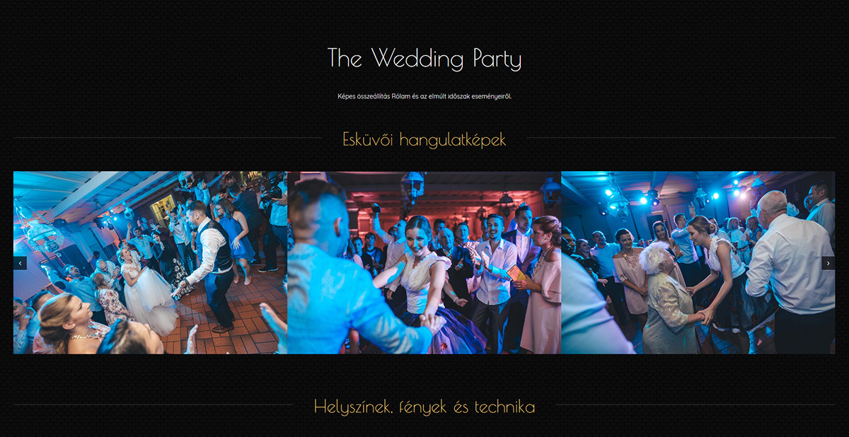wedding wordpress Webdesign krulf party dj logo hungary