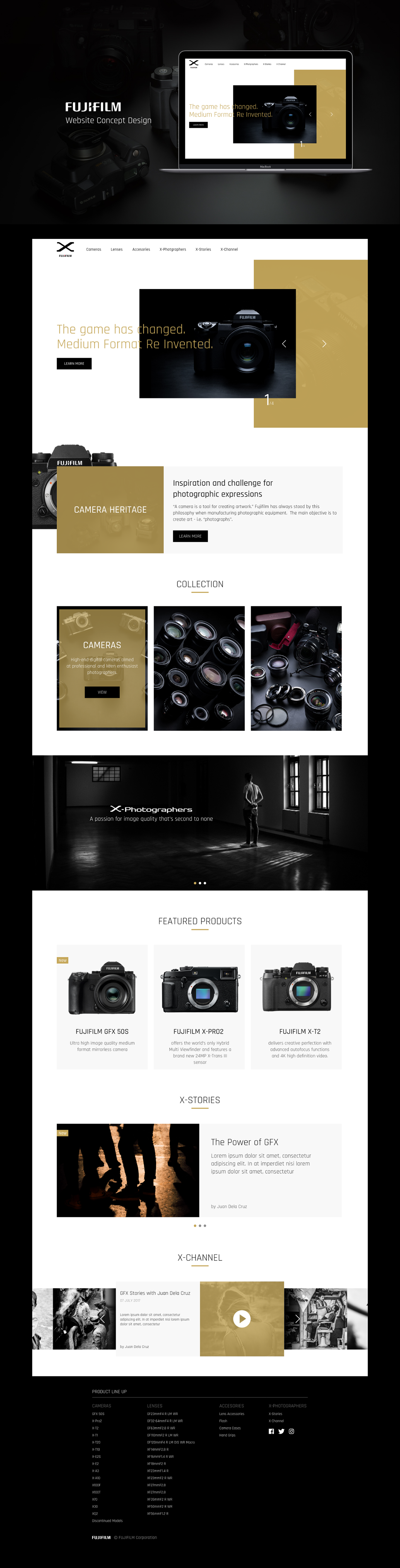 UI/UX Design Web Design  graphic design  minimal design complexion reduction ILLUSTRATION  Fujifilm Website Fujifilm X-Series Website