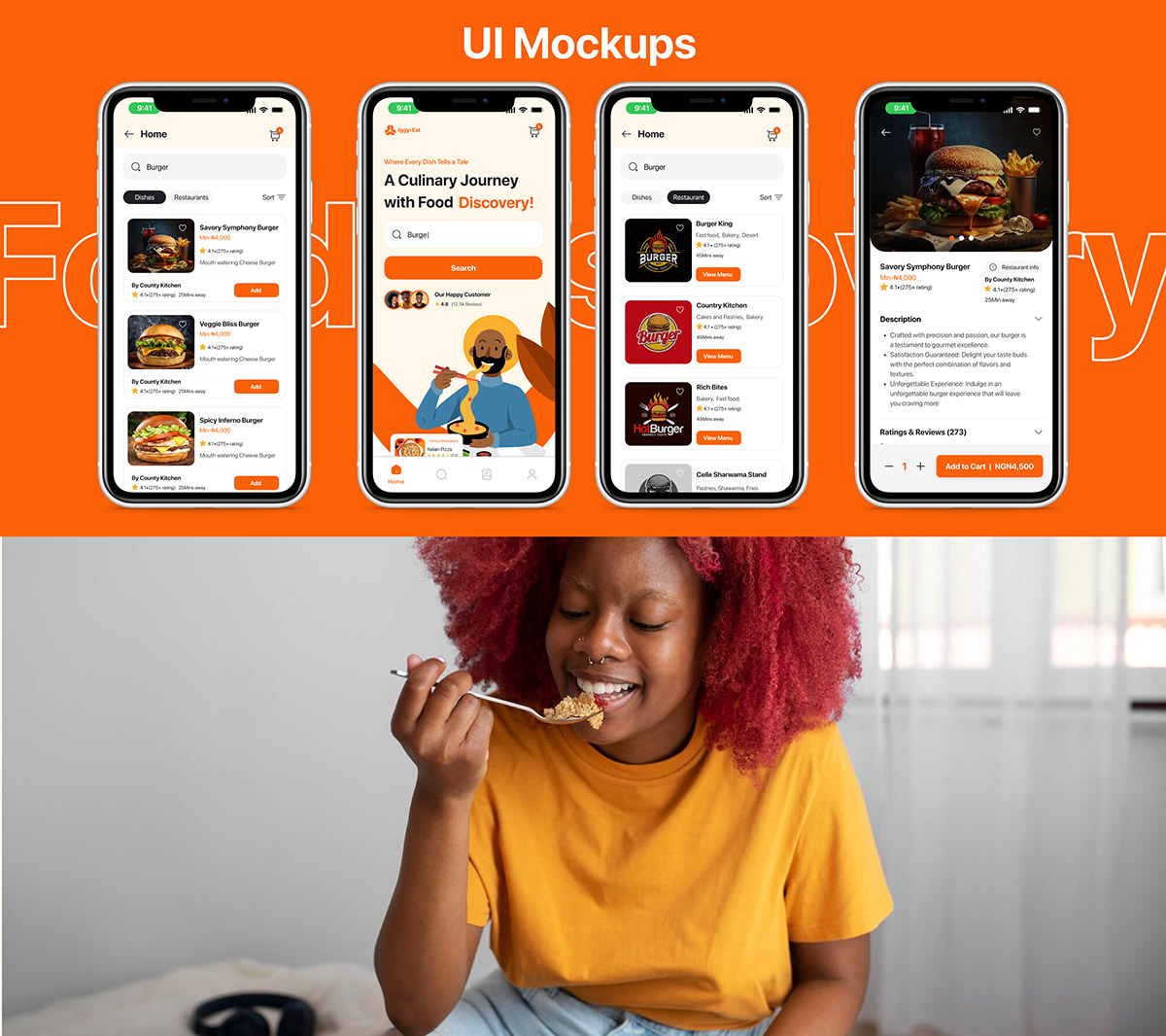 design Food  delivery discovery foodwebsite UI/UX PWA app ordering restaurant