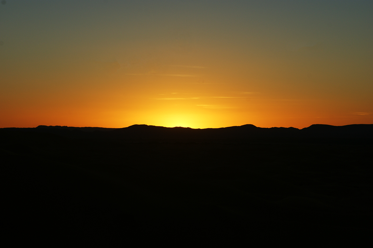 desert sahara sand orange sunset sundown sunrising Morocco yellow dry