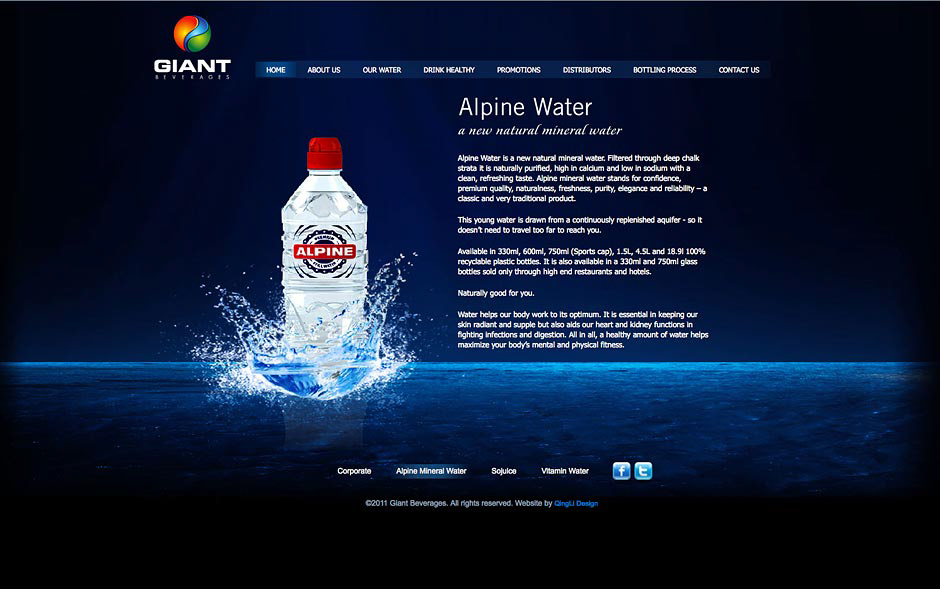 water beverage Web graphics