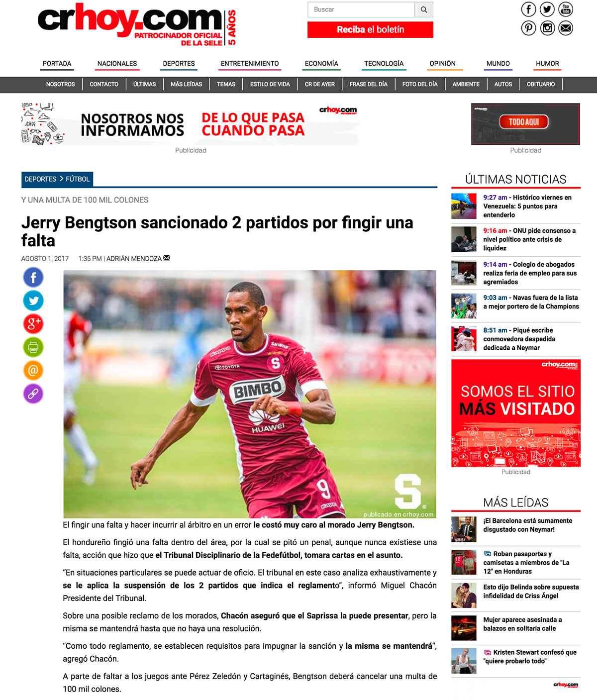 PMEimages Saprissa sports Photo media Express clients editorial news media Publications