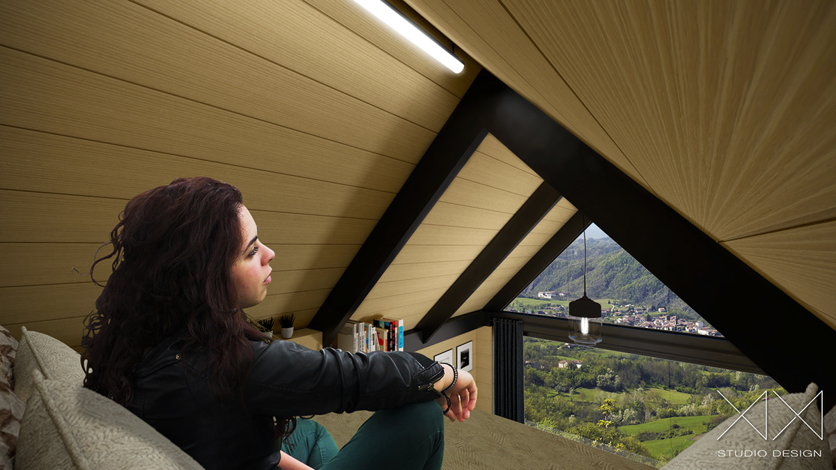 architecture cabin interior design  Freelance Render 3D model