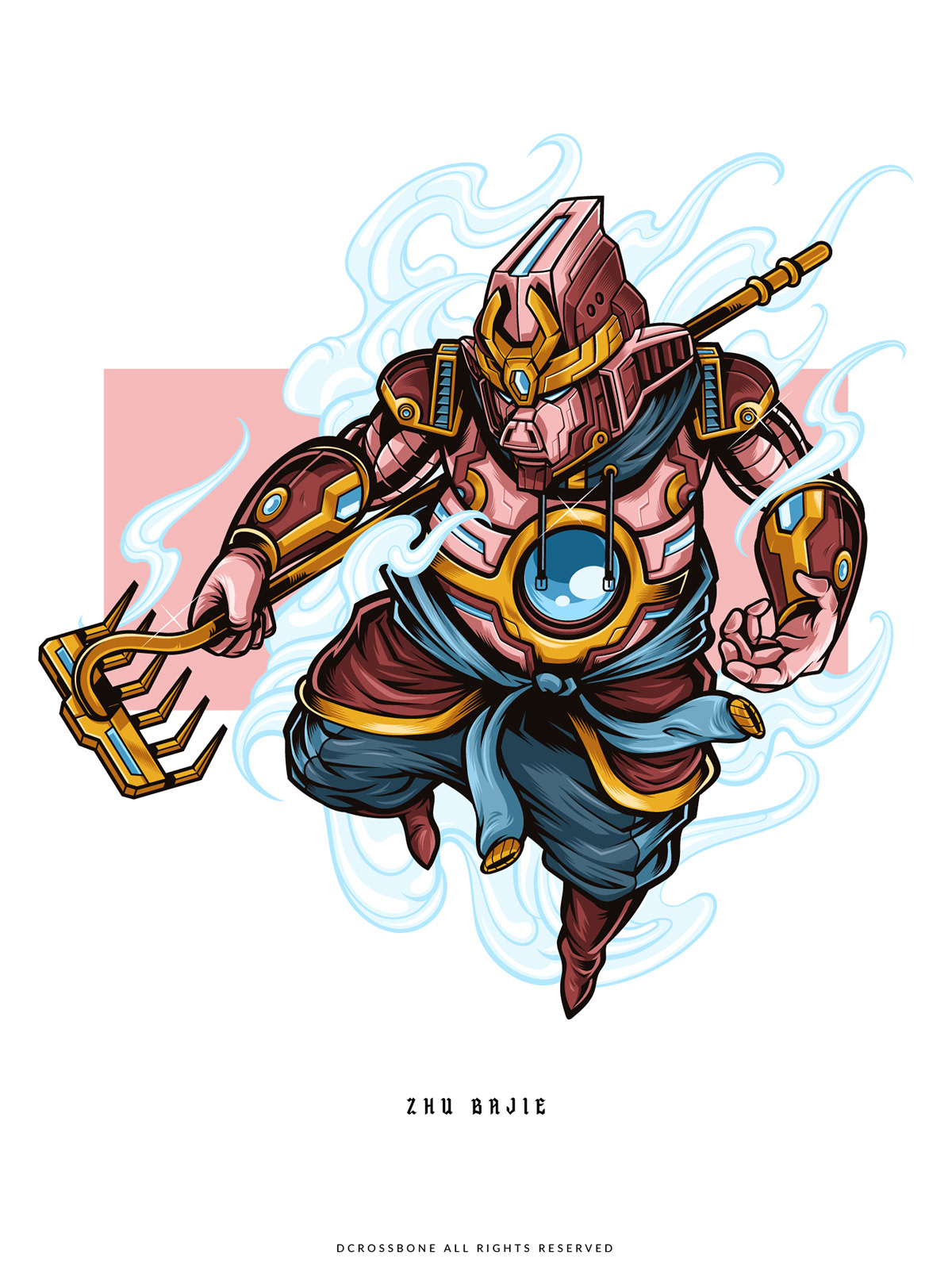 Character china fantasy Illustrator Journeytothewest mecha robot SuperHero vector Wukong