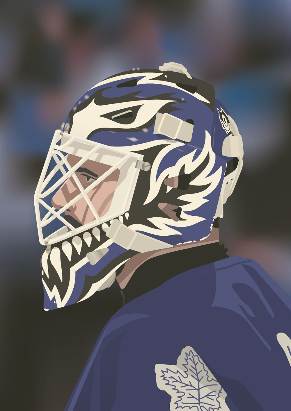 dion Fuhr goalie hockey masks NHL Potvin richter vanbiesbruck
