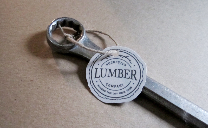 lumber rochester company wood brand logo design graphic flannel merchandise craft type hardware store vintage
