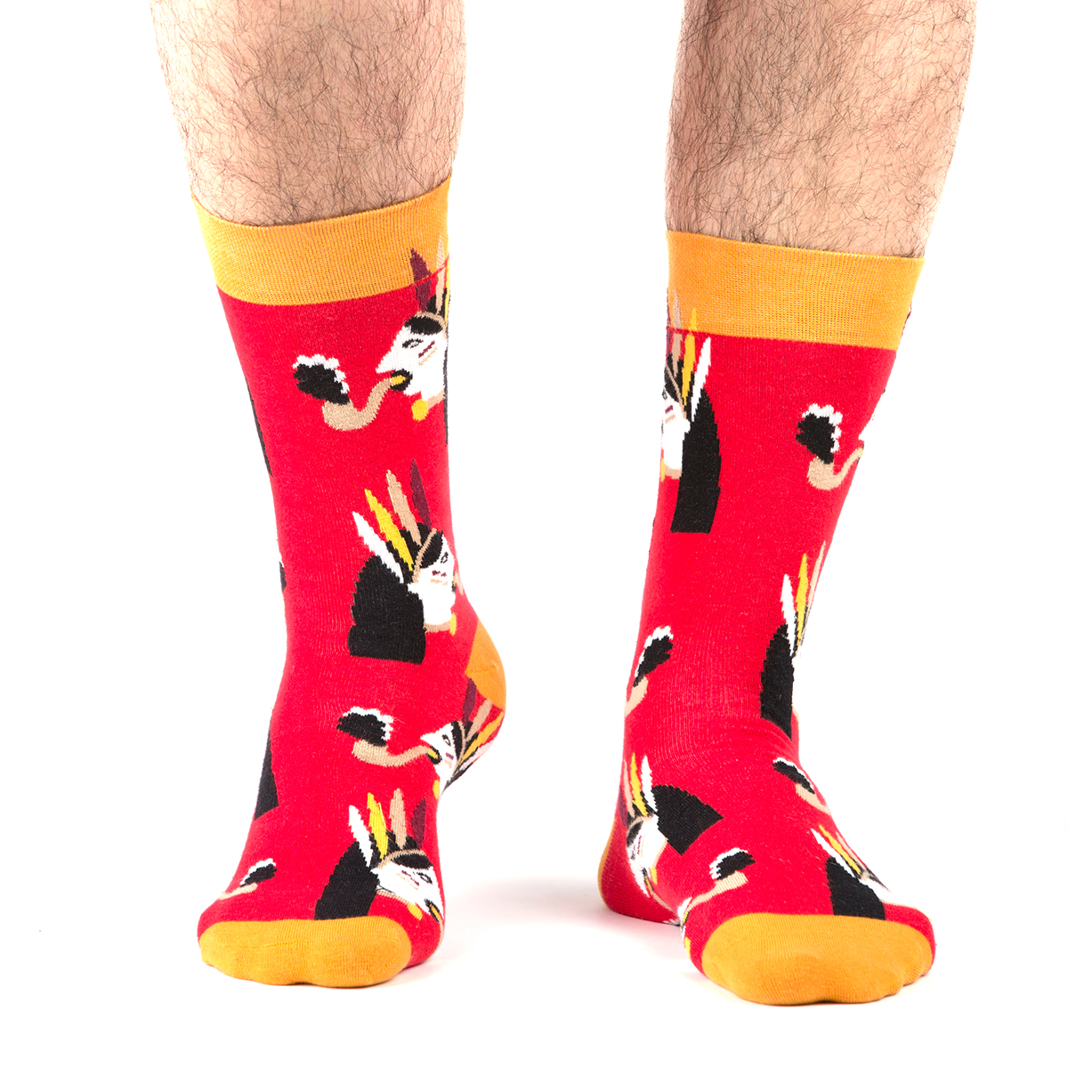 London sockmate brand design graphics socks cachetejack Shopping walk sport pretaporter Character indian red yellow