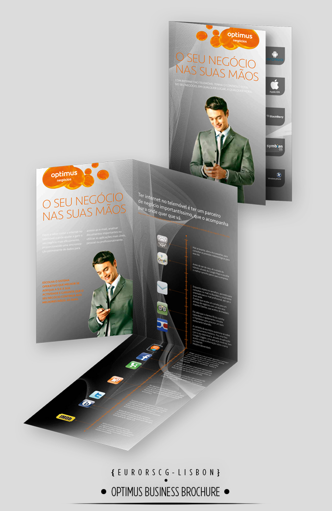 optimus editorial graphic design agency telecommunications brand