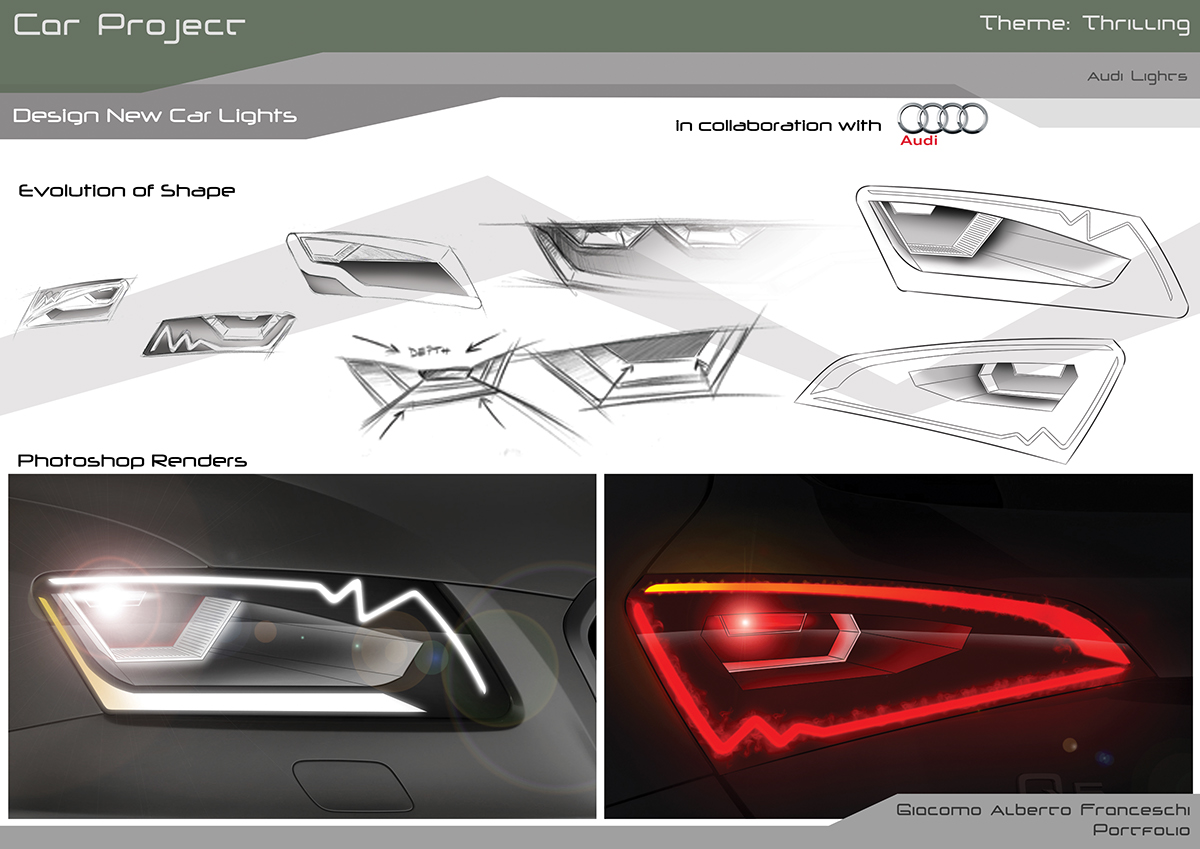 light Audi concept Light OLED led Workshop headlights tail lights