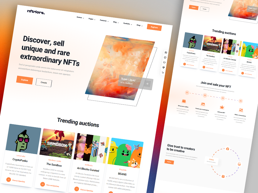 NFT Landing Page in 2023  Landing page, Figma, Web design