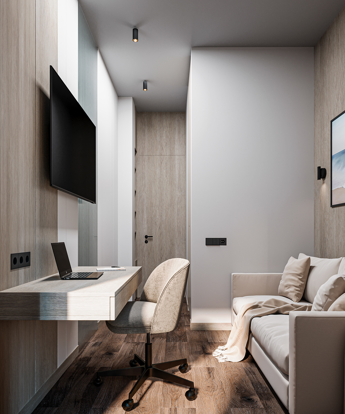 3ds max 3D Visualization visualization workspace home office interior design  modern corona Office Design