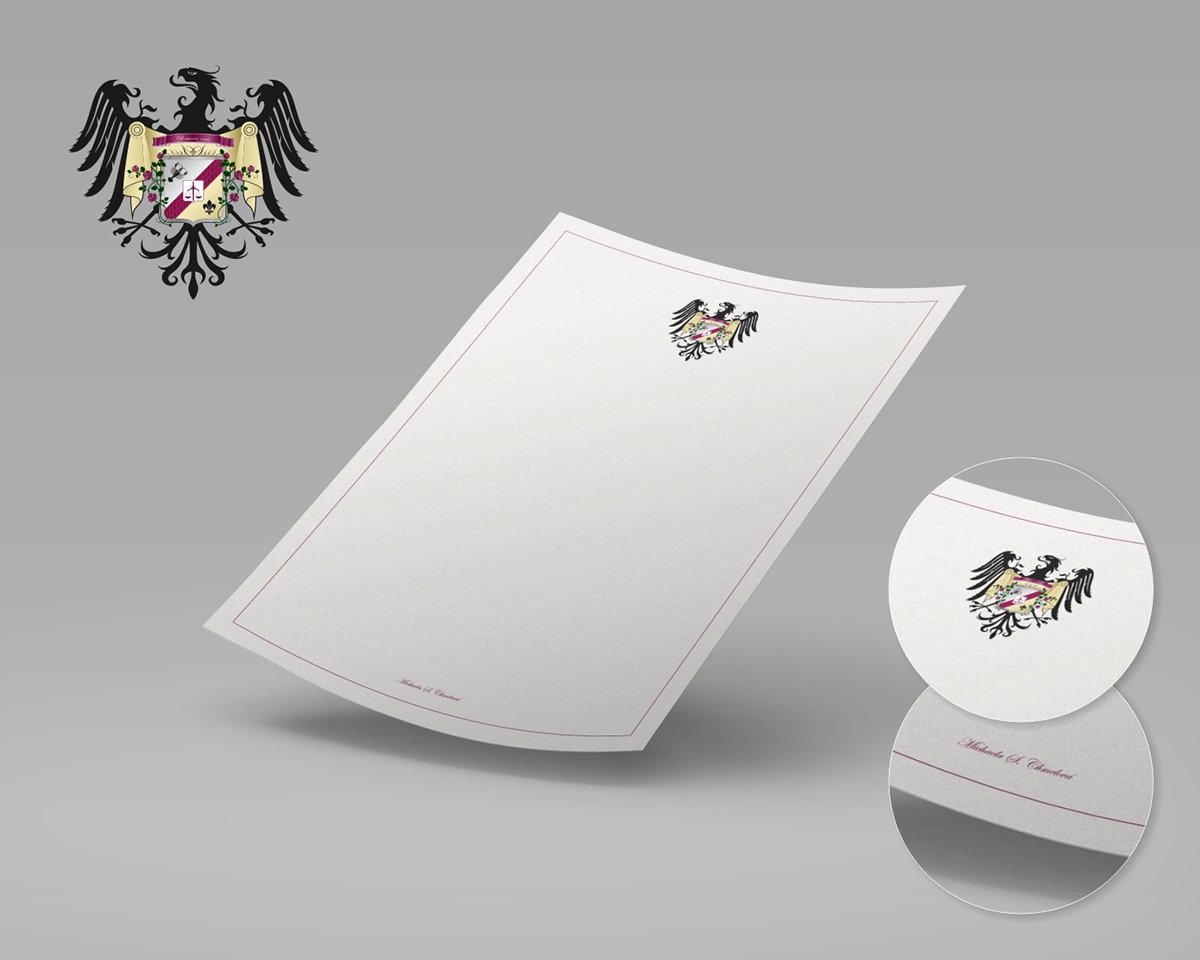 business card print coat of arms Personal Identity logo