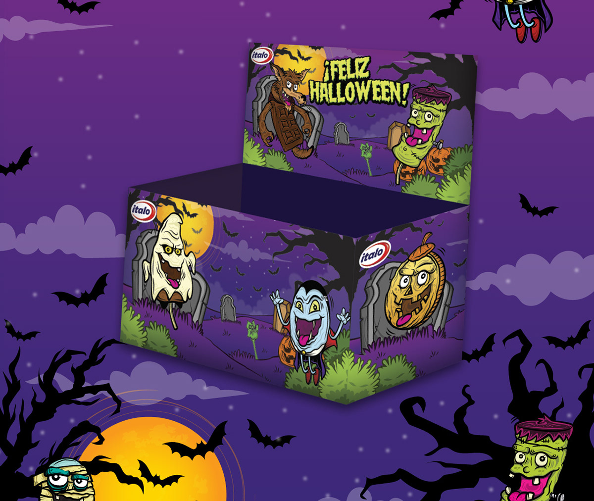 Halloween italo pikis ILLUSTRATION  product design  dispensador cartoon digital illustration charatcerdesign