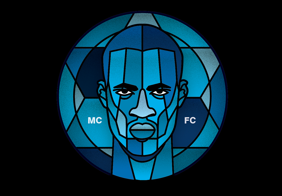 stained glass religion football soccer Yaya Touré frank ribery Jack wilshere  arsenal bayern munich Manchester City MCFC Premier League france ivory coast england