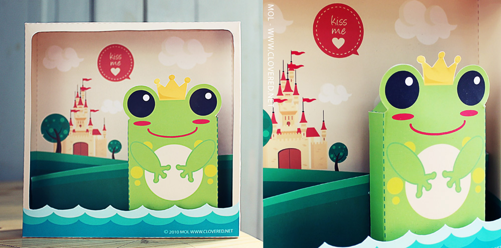 paper toy fairy tales fairy tale Red riding hood frog prince alice in wonderland cute 3D pictures