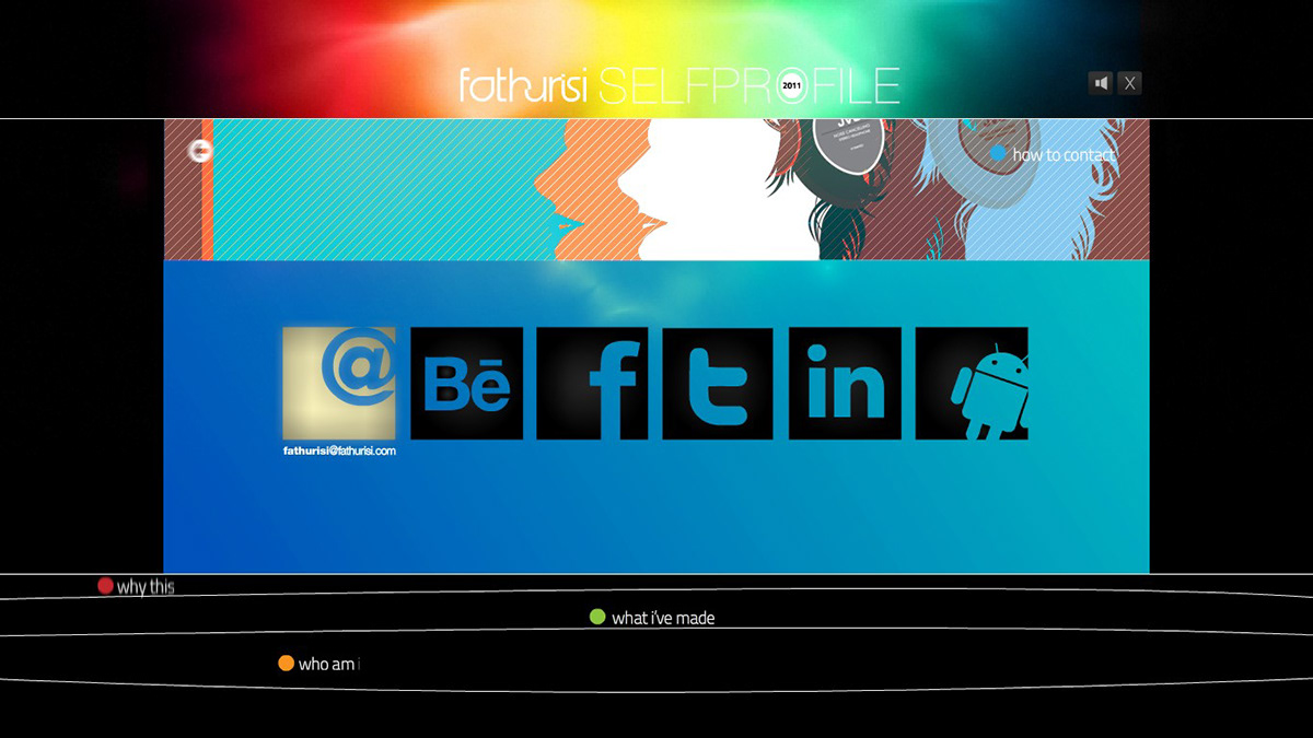fathurisi selfprofile fathurisi selfprofile selfbranding rainbow colorful interactive media Flash portfolio