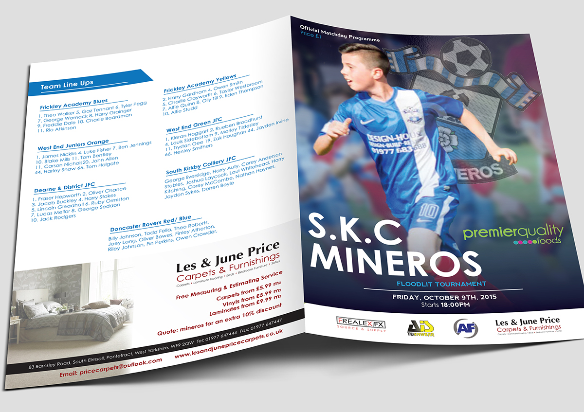 calendar brochure programme football