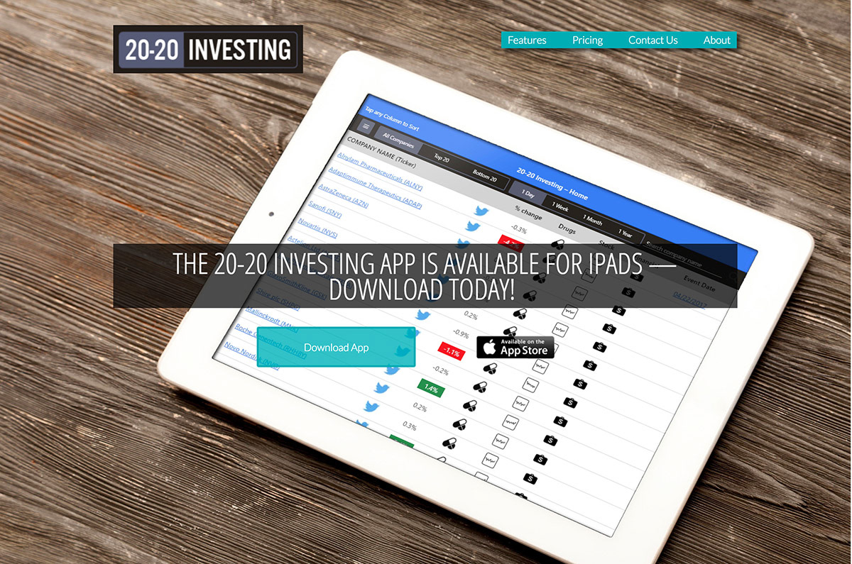investing app Promotional Site