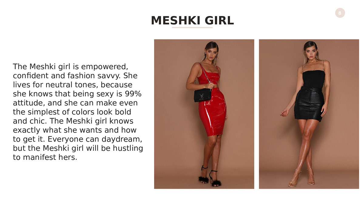boutique Clothing design editorial Fashion  meshki retailing styling  trendy woman