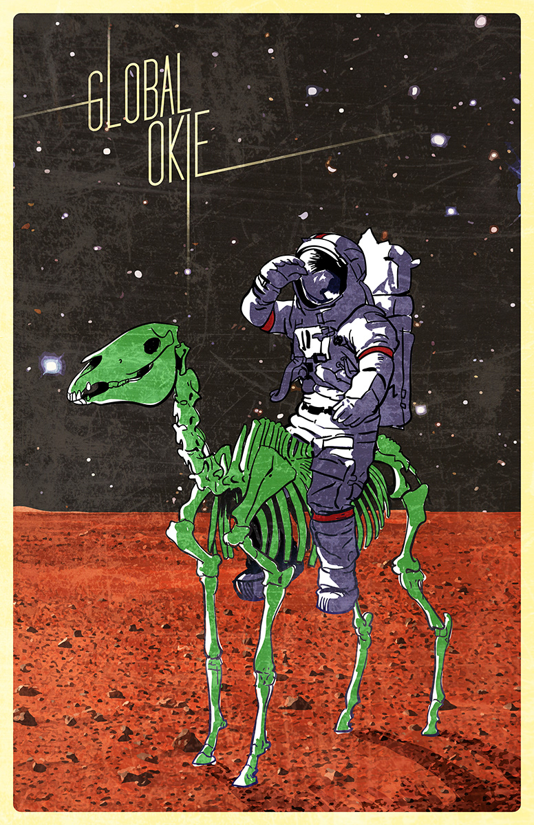 global okie rottenart poster astronaut Private label