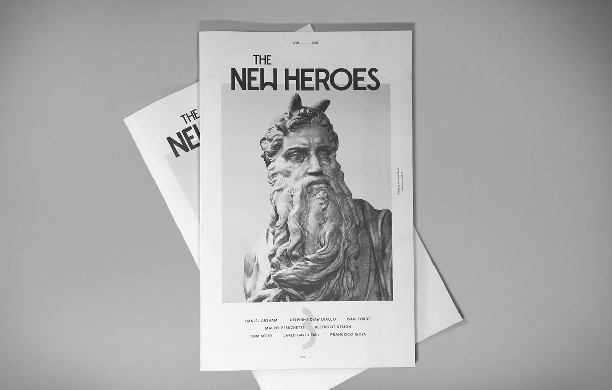magazine newspaper Hero art artists the new heroes Layout editorial grid
