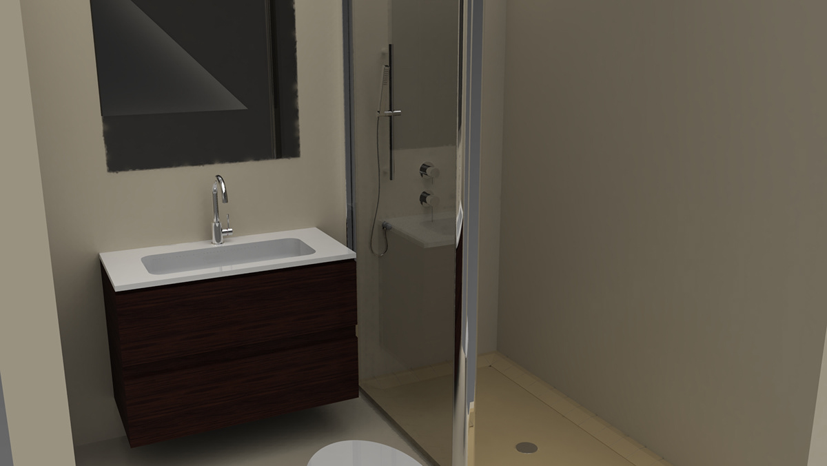 bath bathroom visualization  Interior small bathroom