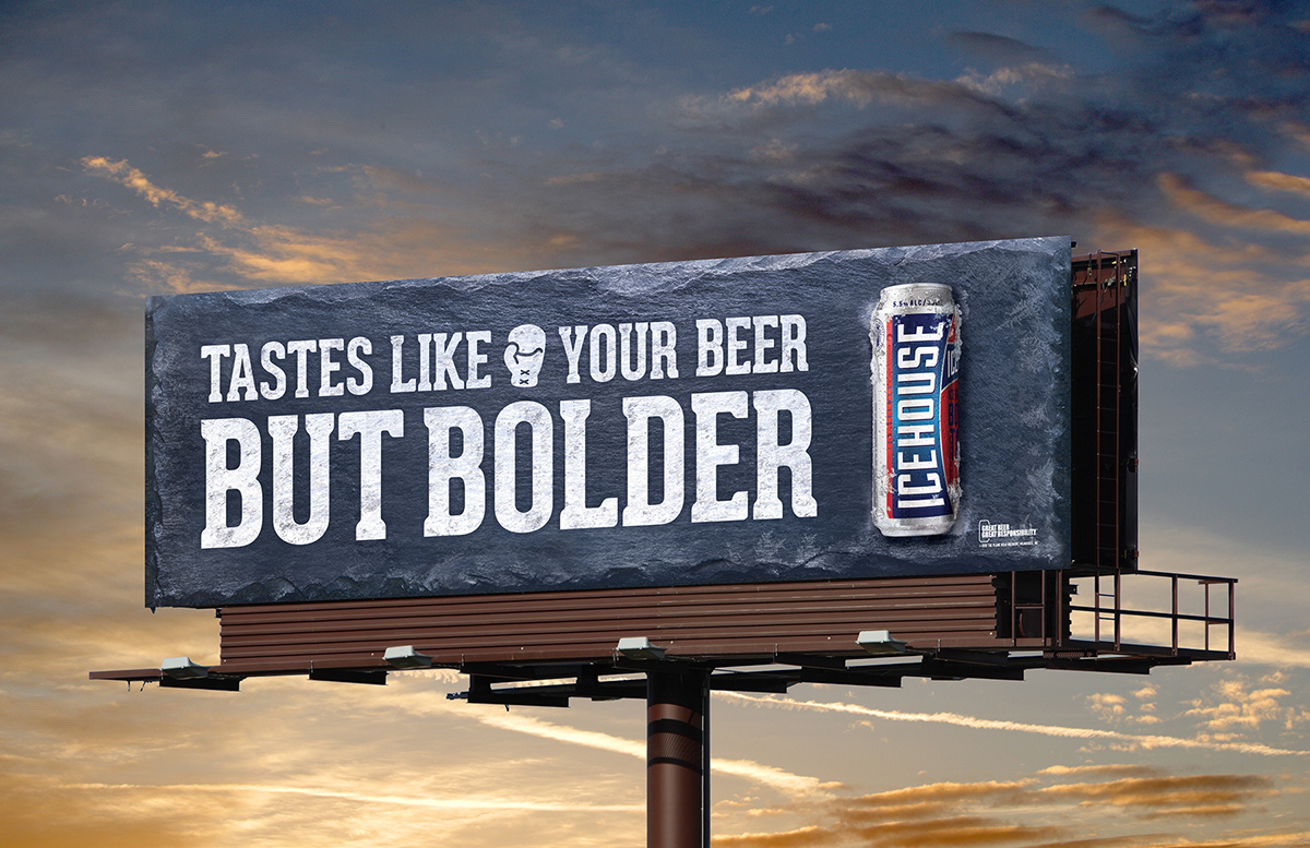 Adobe Portfolio icehouse beer design billboard