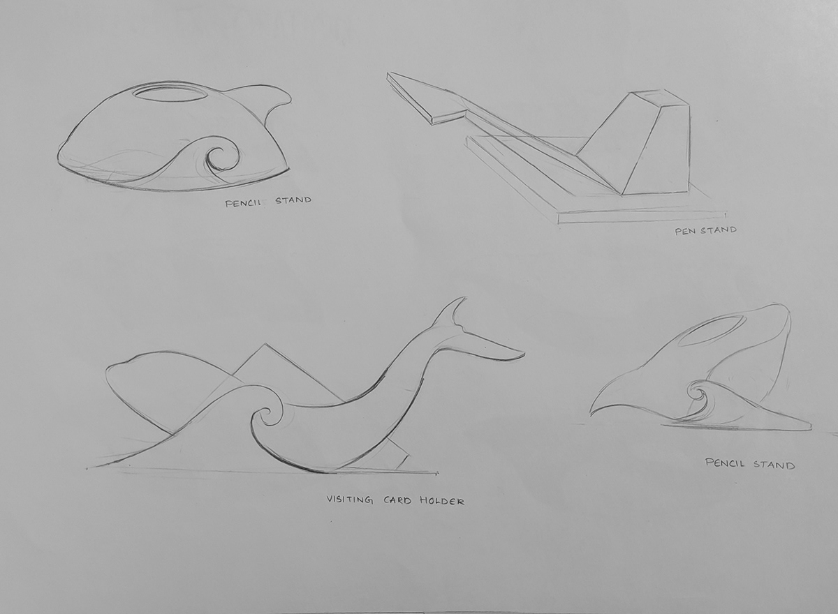product design  stationery design blender ceramic prototype design biomimicry killer whale Designexploration Tabletop accessory