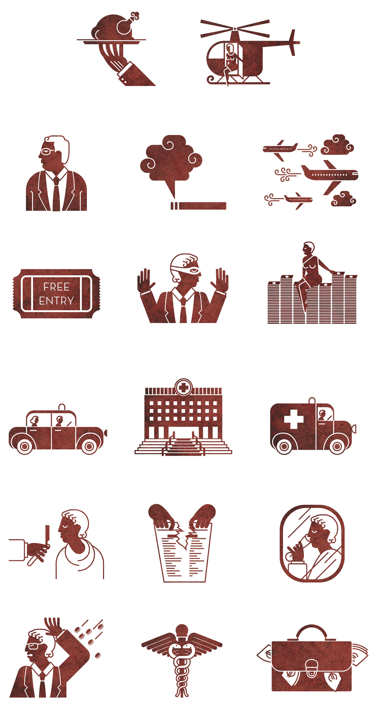 italian politicians icons pictograms Il magazine elsa jenna