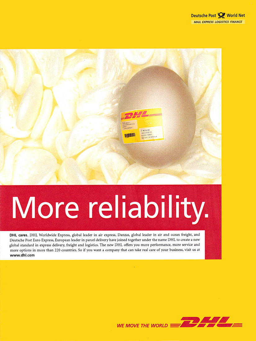 egg DHL courrier huevo