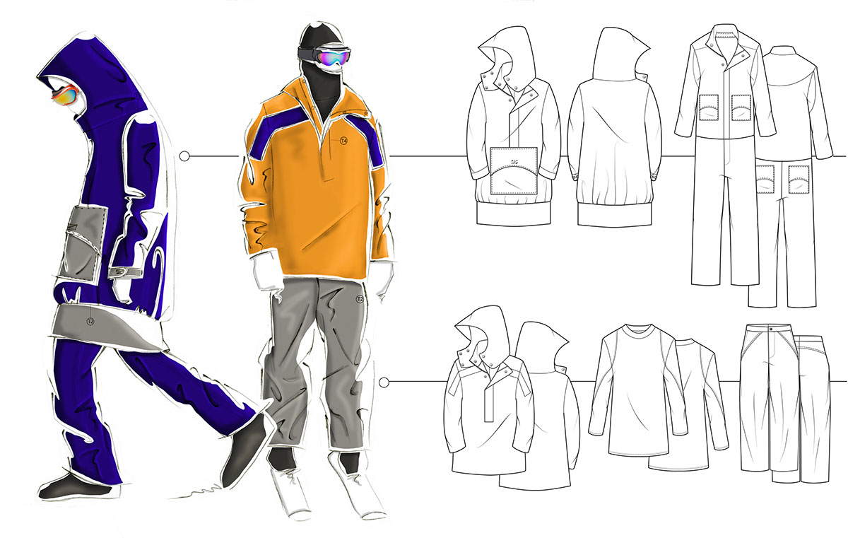 fashion design fashion sketching active wear performance wear adidas skiwear
