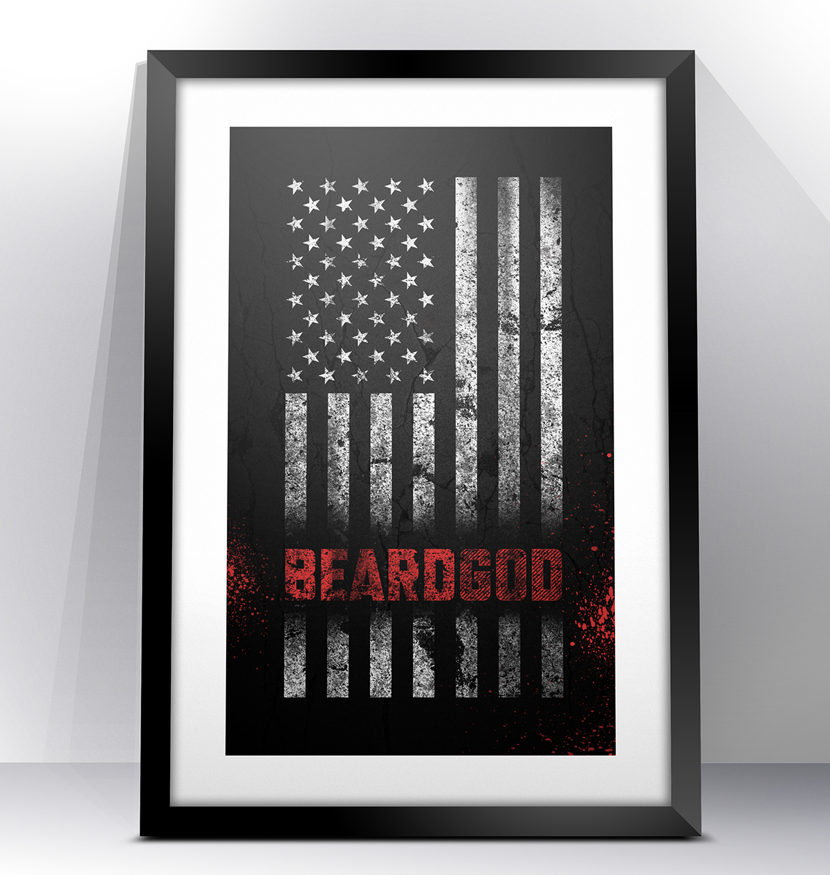 poster Mockup beardgod america american flag patriotic american
