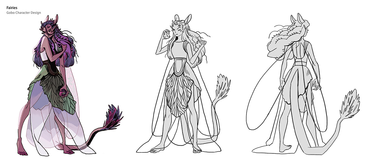 Character Character design  consept fairy fantasy fey Fruit ILLUSTRATION  Plant plants