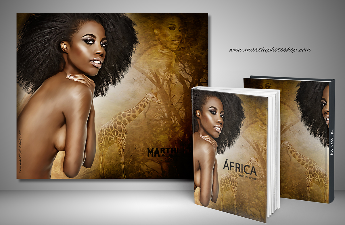 photoshop africa Portada Libro pintura digittal manipulación y montaje