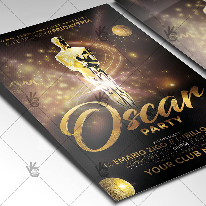 ceremony gala party Golden Awards Invitation oscar oscar flyer oscar night night flyer party Oscar Party