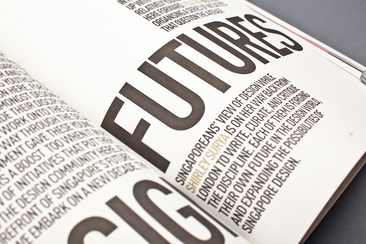 journal publication fluoro Design Society The Design Society bi-annual book Bold Type fluoro text singapore
