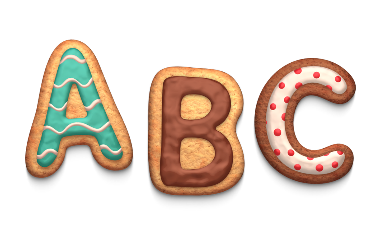 alphabet lettering Christmas Holiday symbols Wordart letters typography   cookie