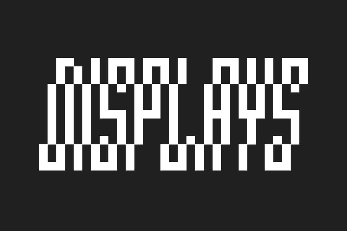 display font font fontsphere Free font geometric narrow pixel font pixeloza Typeface typography  