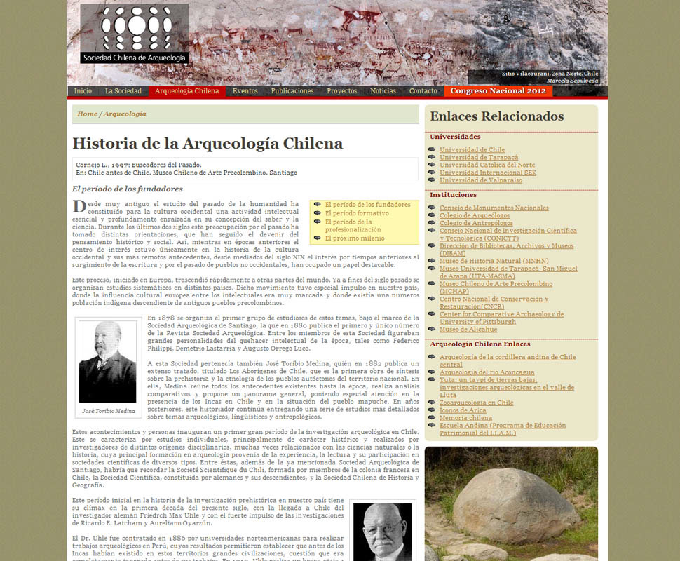 arqueologia diseño Web wordpress Website