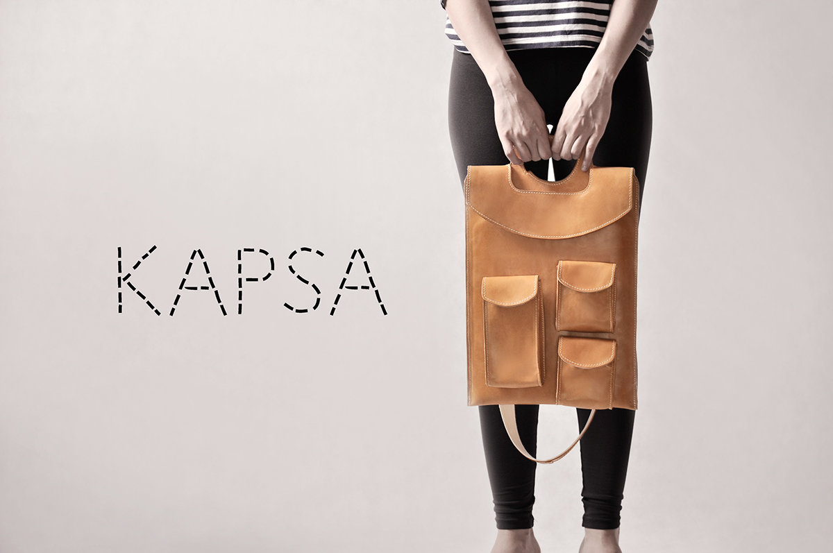 bag KAPSA leather backpack