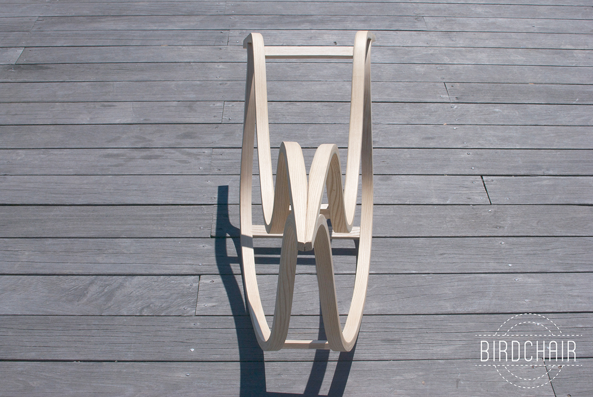 bent lamination birdchair bird chair recliner Lounger rocking chair ash veneer woodworking furniture