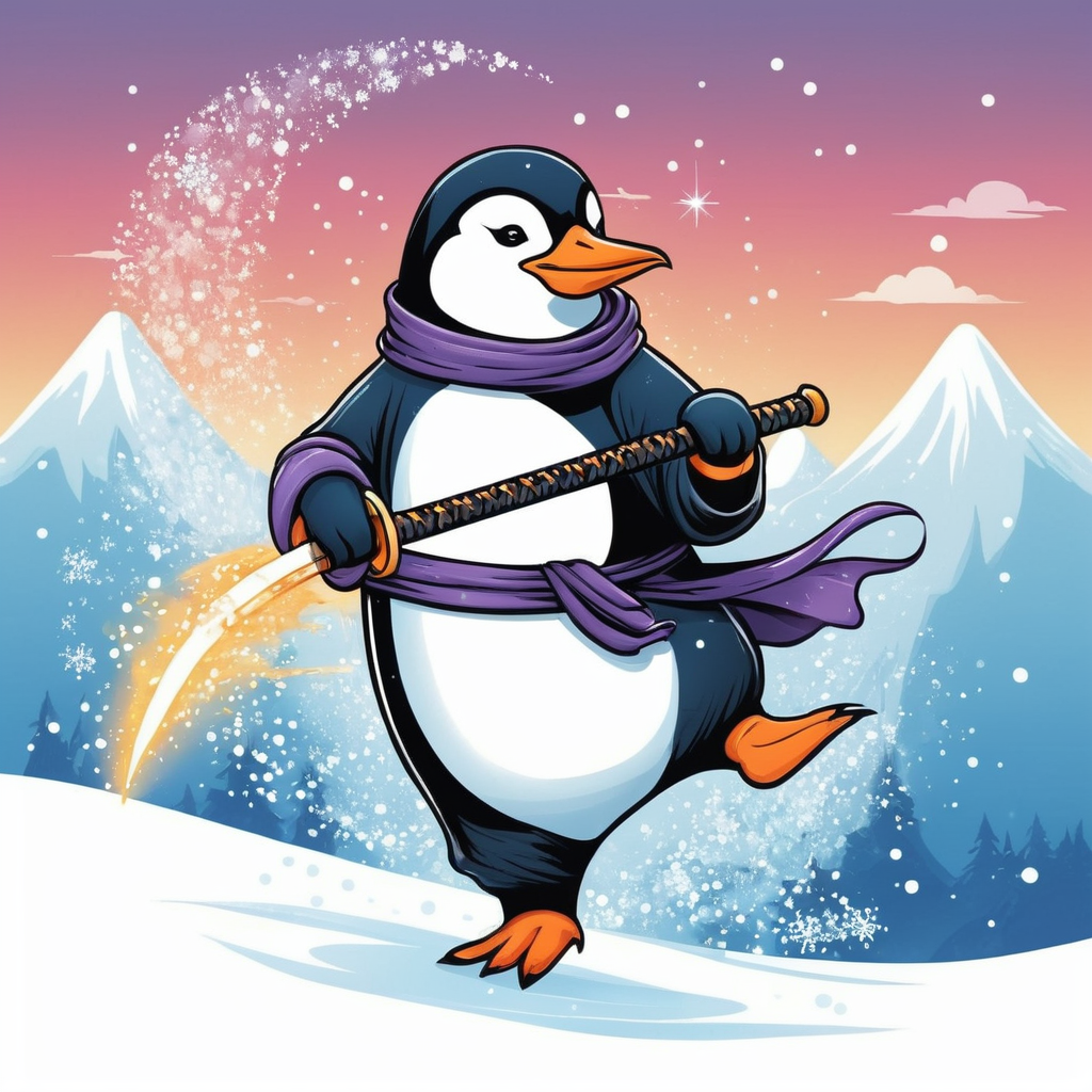 penguin penguin random house publishing   ninjas Character Digital Art  Character design  adobe illustrator Graphic Designer Ninja Penguin