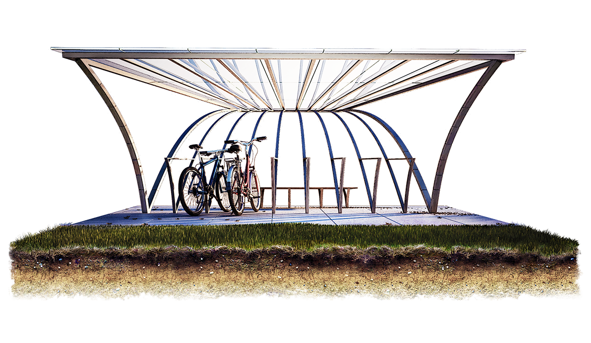 cycle shelter bike stand bicycle shed
