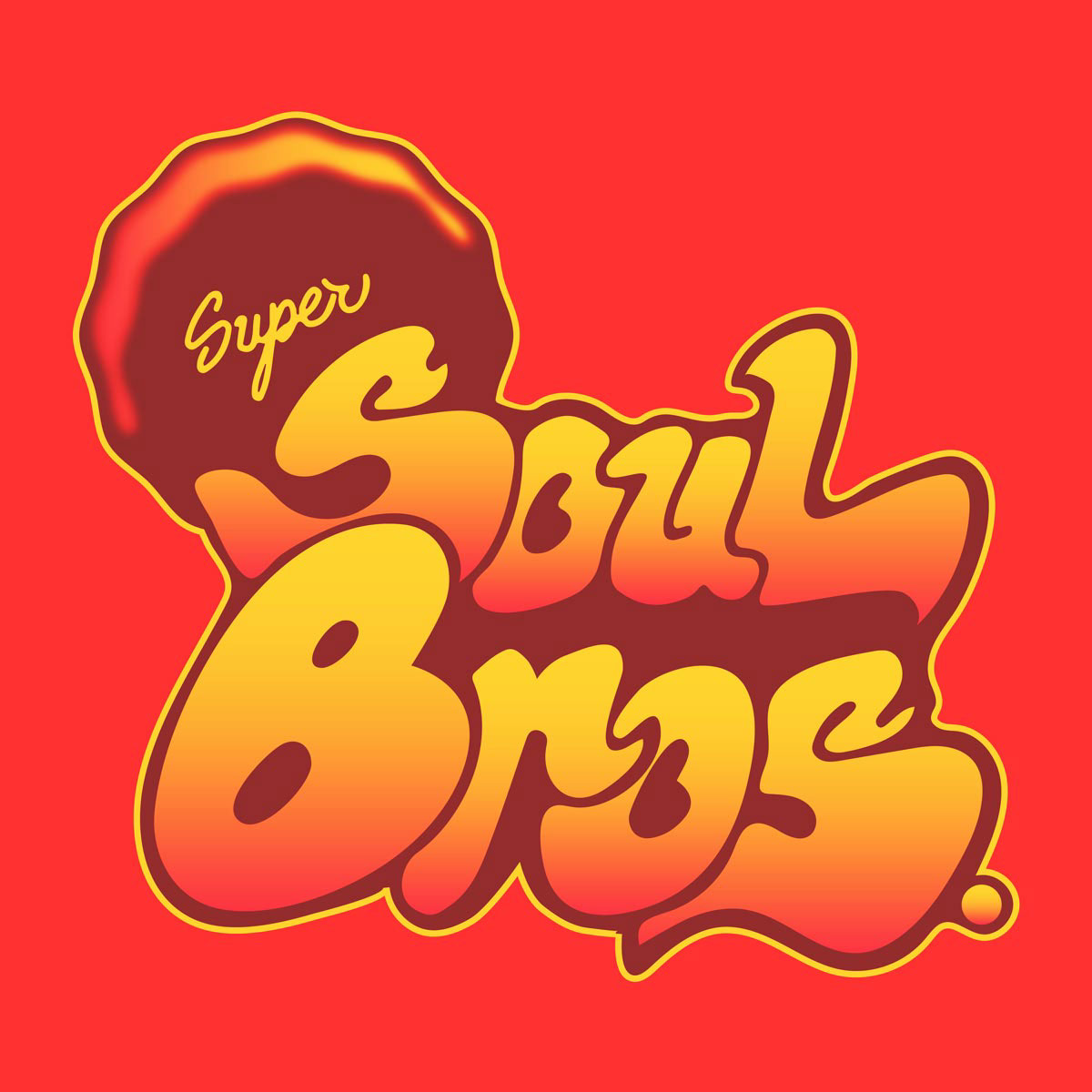 super soul Bros blaxploitation typography   graphicdesign groovy warm colors 70s