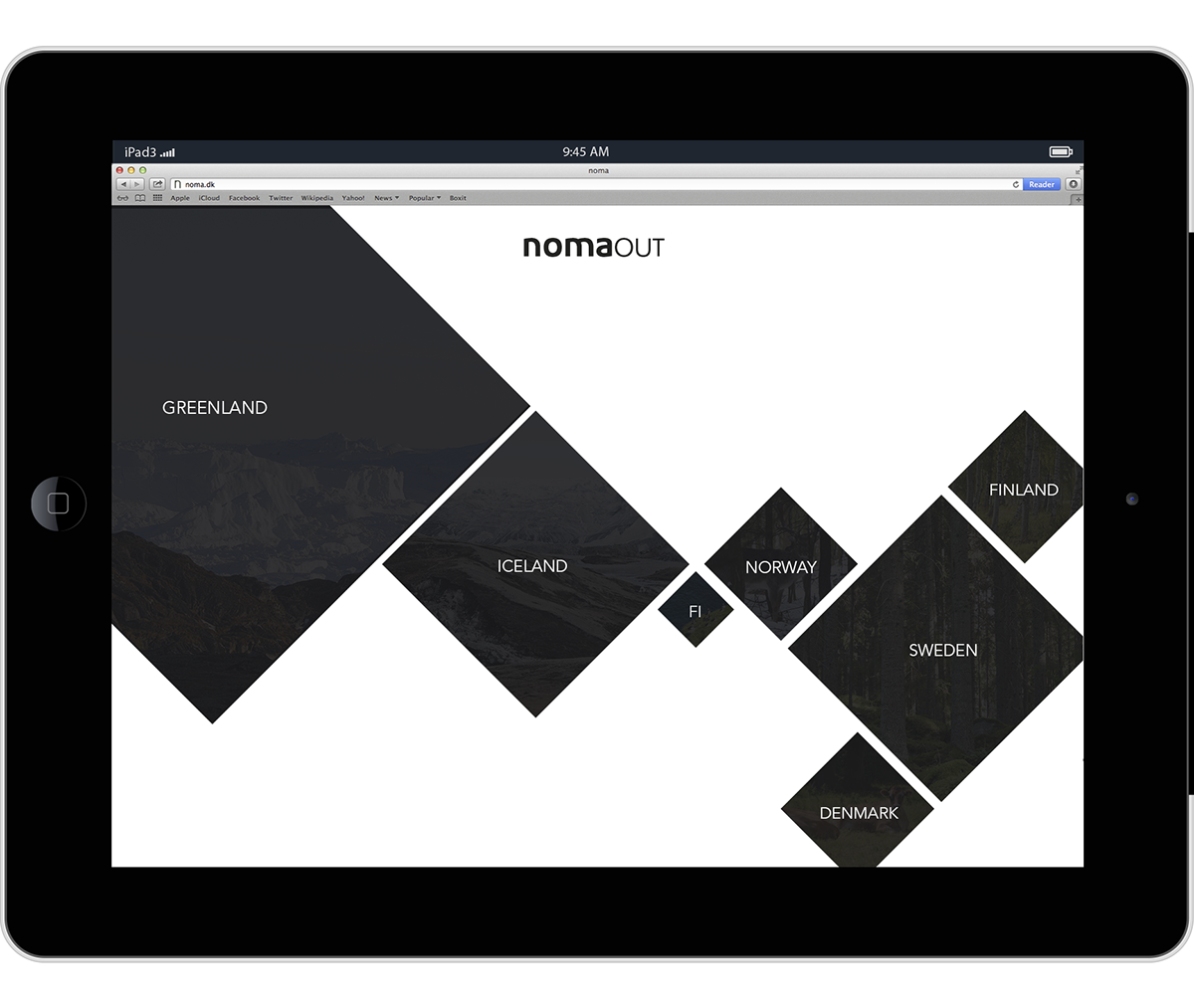 Webdesign Web Nature Noma Noma Out Website Food  Travel nordic map SVK